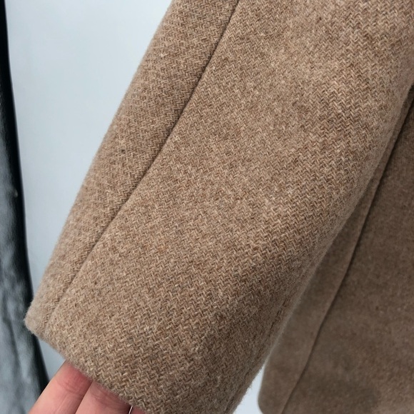 J.CREW Nello Gori Stadium Cloth Cocoon Coat Jacket Wool Blend Camel Tan Beige 2 - Picture 3 of 9